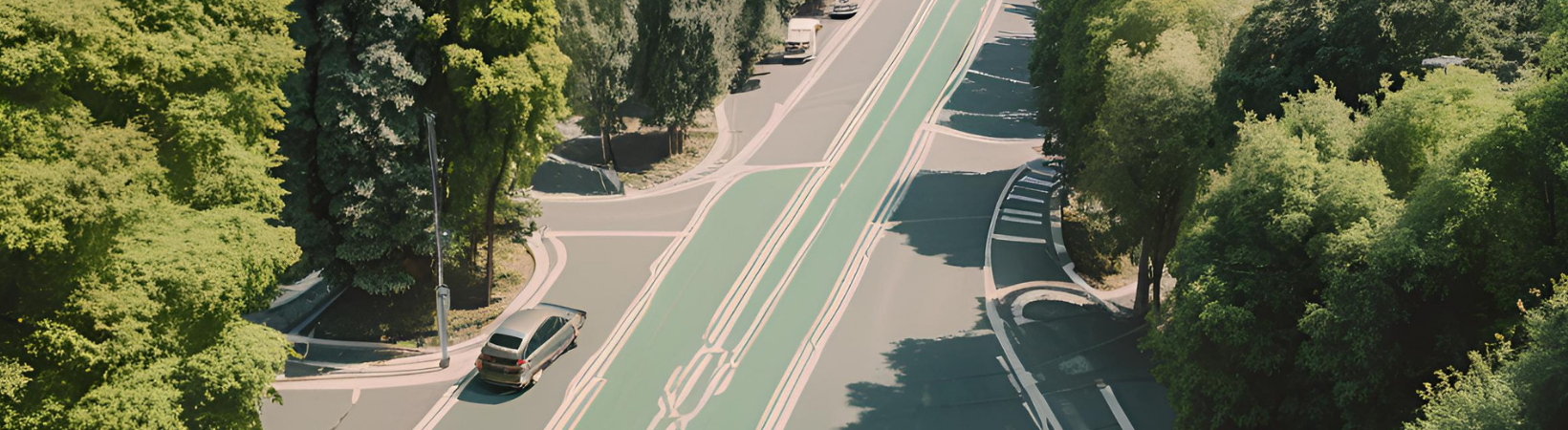 A long road splitting into multiple clear paths with light breaking through clouds, symbolizing overcoming logistics challenges on a soft green background.