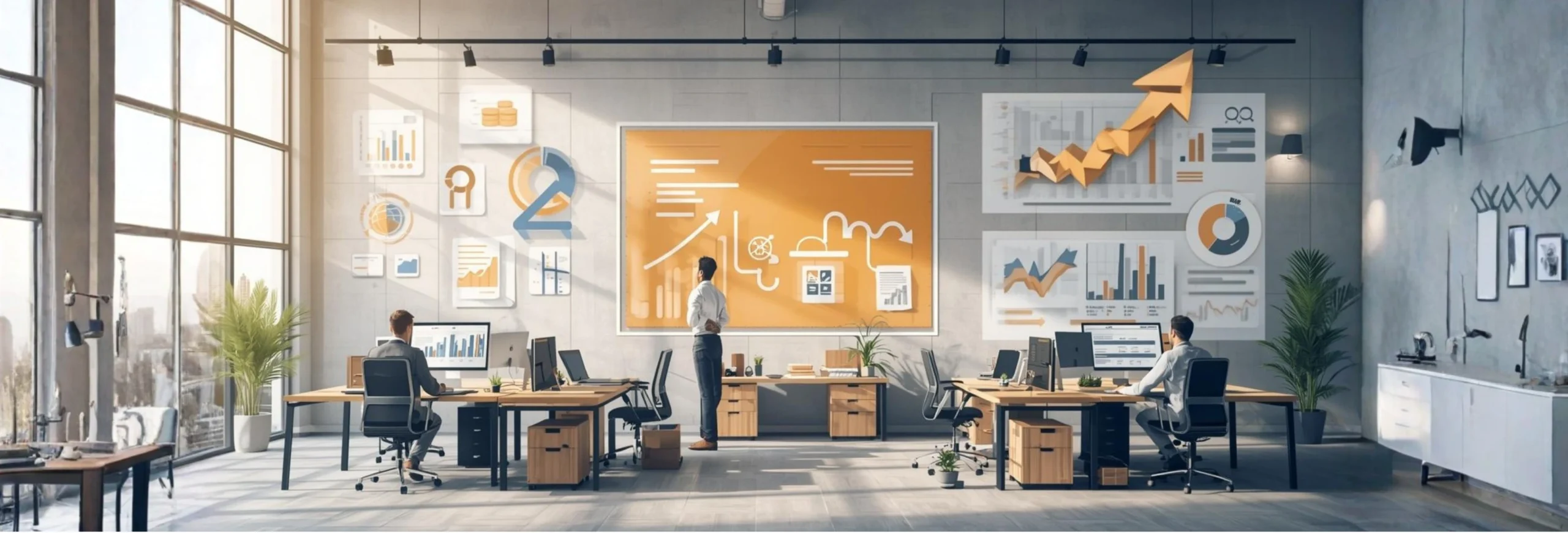 Professional nearshore logistics team members collaborating in real-time with North American partners.